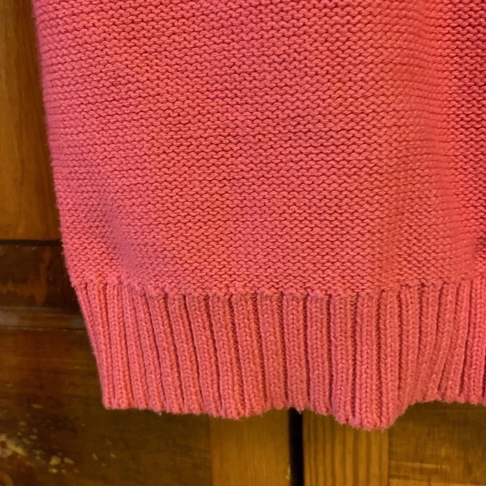 Gymboree Pink Full Front Zippered Sweater w/ Faux Fur Collar. Preowned Sz L